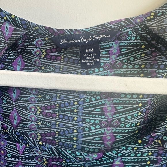 ❤️ American Eagle Outfitters Blue and Purple Tank Top Medium Like New - Picture 2 of 6